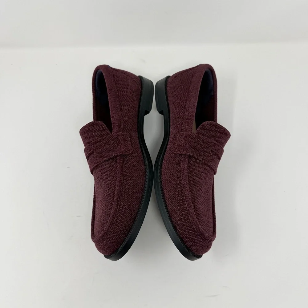 New Rothy's The ReVelvet Penny Loafer Revelvet Syrah Sz 9 - Picture 10 of 13